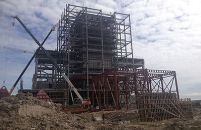 安达鑫玛热电厂单体修建约500吨